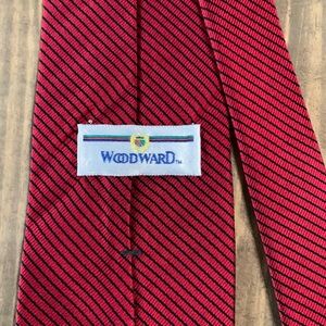 Woodward Red/ Navy Striped Men's Tie